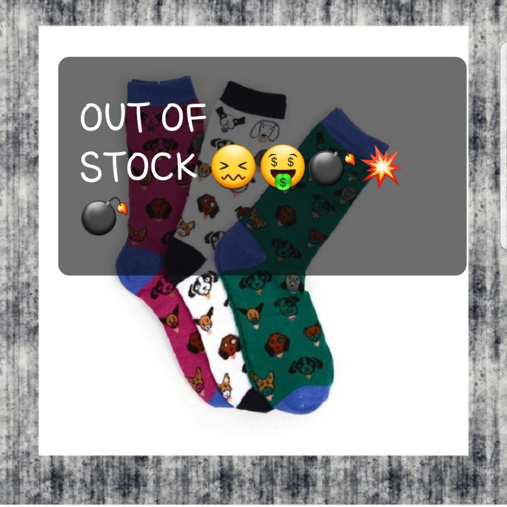 π£LAST PK!π₯3 pr p Puppy πΆ LUV dog π crew socks - Picture 2 of 5